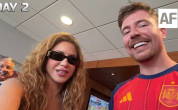 Shakira y MrBeast sellaron compromiso para construir más escuelas en Colombia durante su encuentro en la final del Mundial